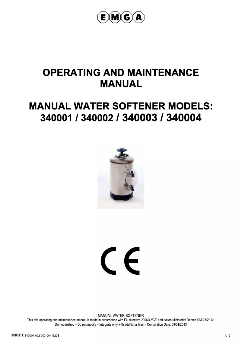 Image de la première page du manuel de l'appareil 340001