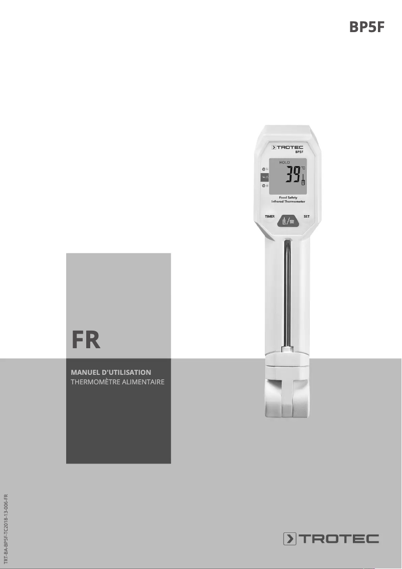 Page 1 de la notice Manuel utilisateur Trotec BP5F