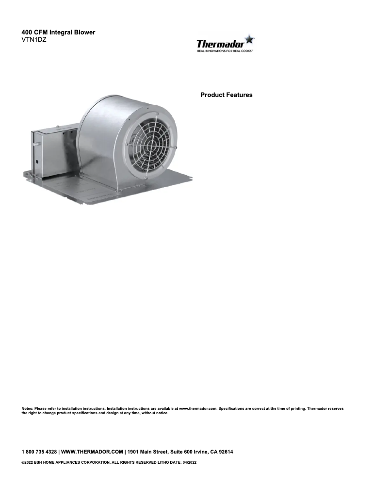 Imagen de la primera página del manual del dispositivo VTN1DZ