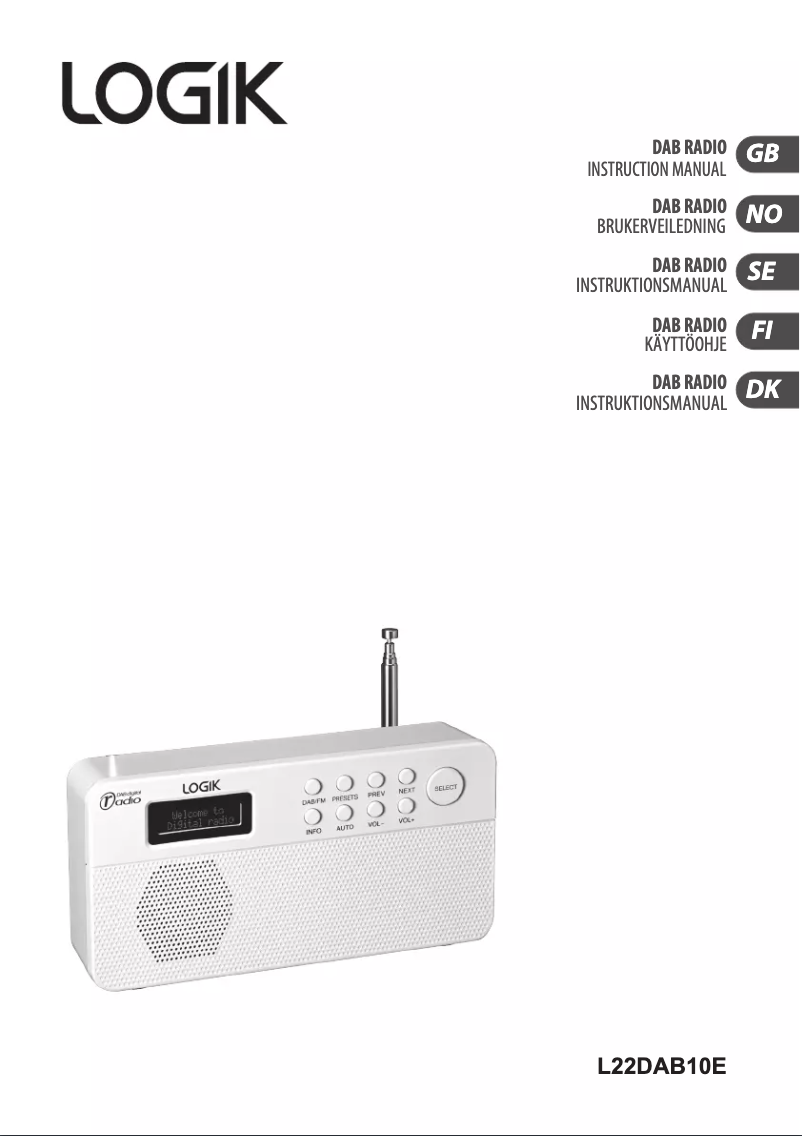 Page 1 de la notice Manuel utilisateur Logik L22DAB10E