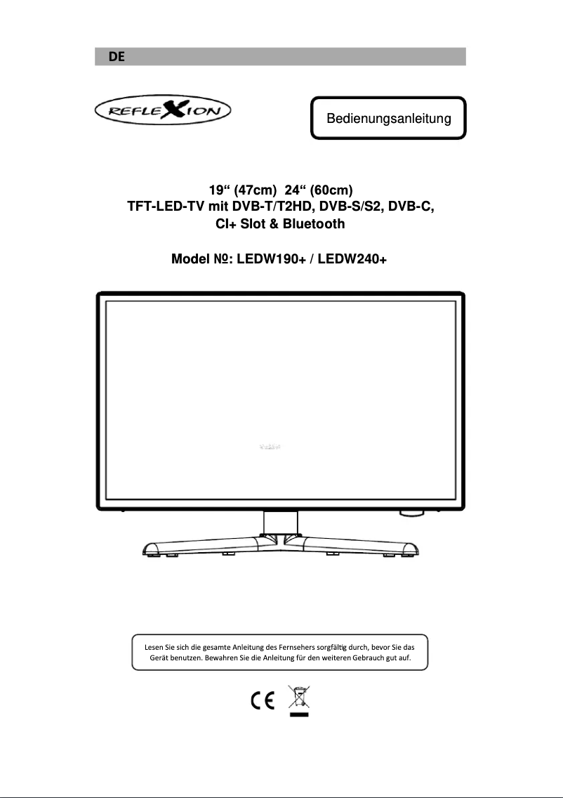 Page n°1 - Manuel utilisateur Reflexion LEDW240+