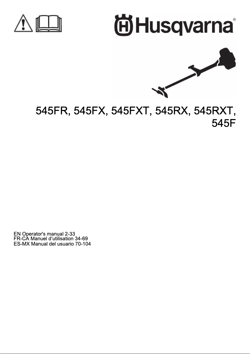 Image de la première page du manuel de l'appareil 545RXT