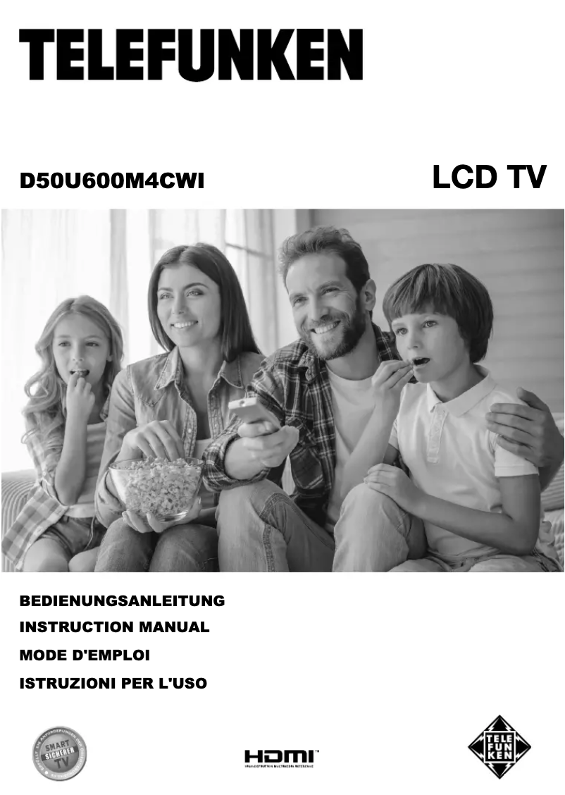 Page n°1 - Manuel utilisateur Telefunken D50U600M4CWI