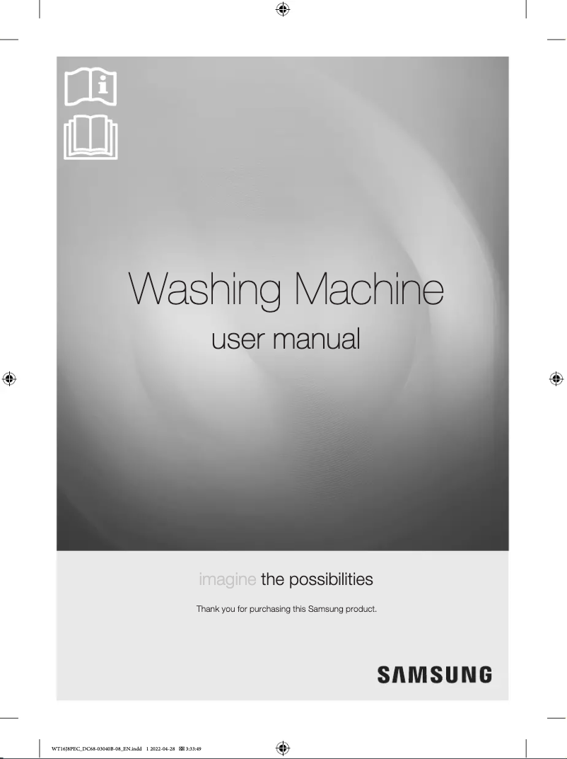 Page 1 de la notice Manuel utilisateur Samsung WT16J8PEC