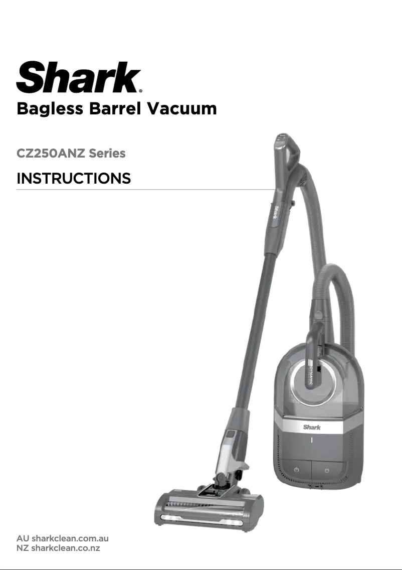 Page 1 de la notice Manuel utilisateur Shark CZ250