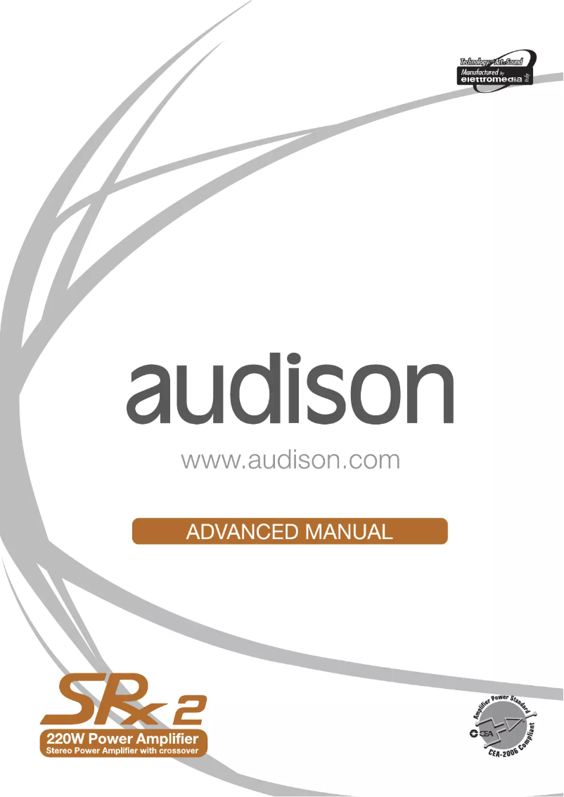 Page n°1 - Manuel utilisateur Audison SRX 2 1
