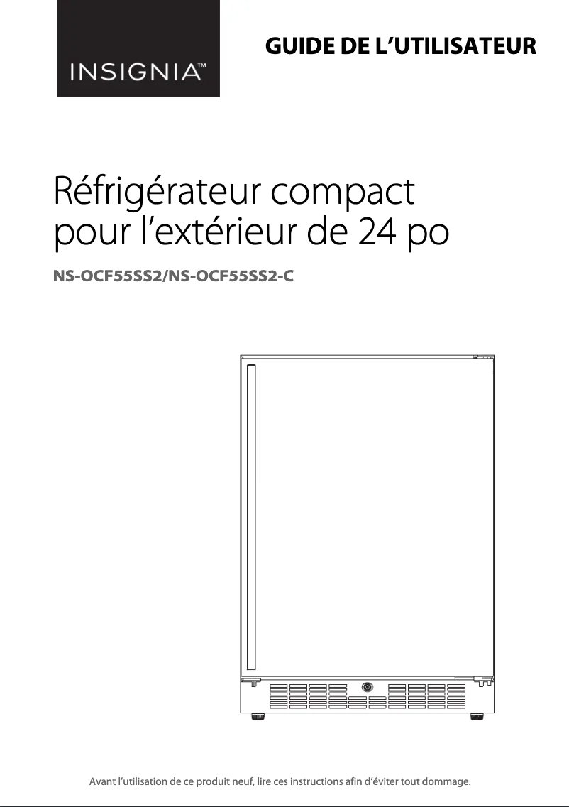 Image de la première page du manuel de l'appareil NS-OCF55SS2