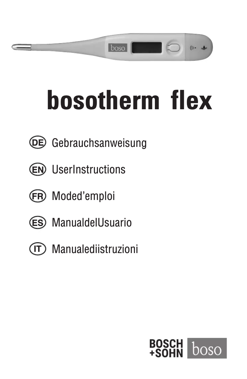 Page 1 de la notice Manuel utilisateur Boso Bosotherm Flex