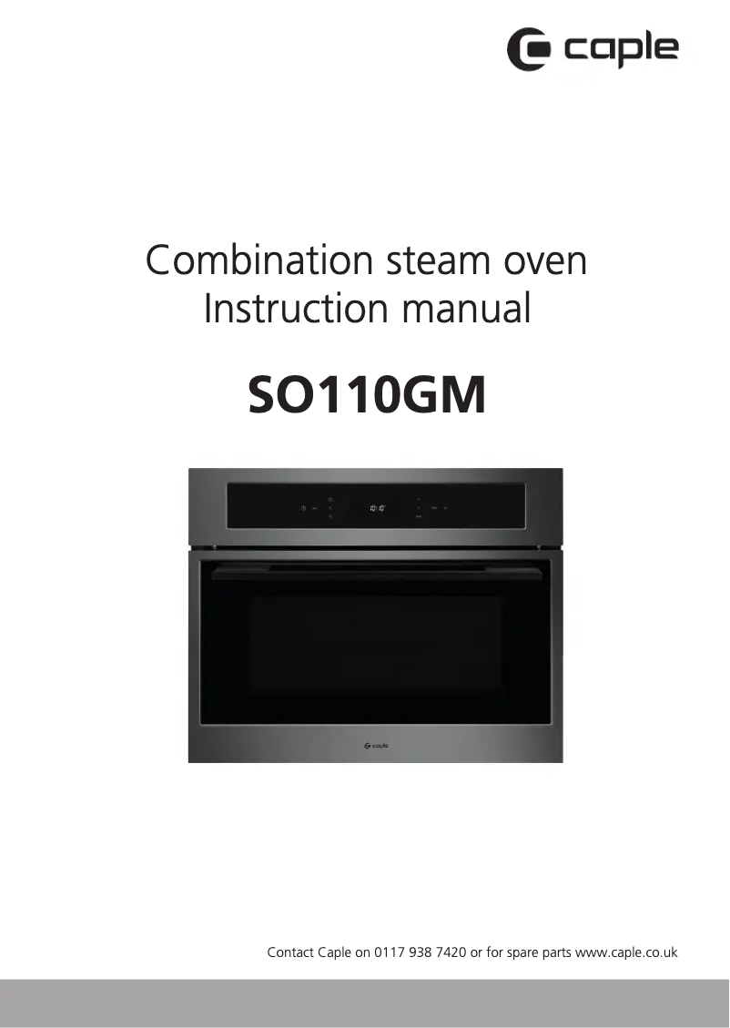 Page 1 de la notice Manuel utilisateur Caple SO110GM