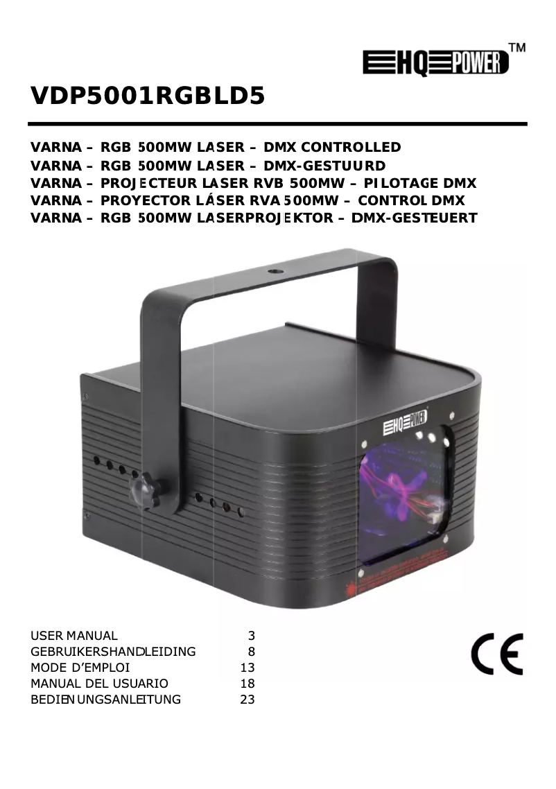 Página 1 del manual Manual de usuario HQ Power VARNA