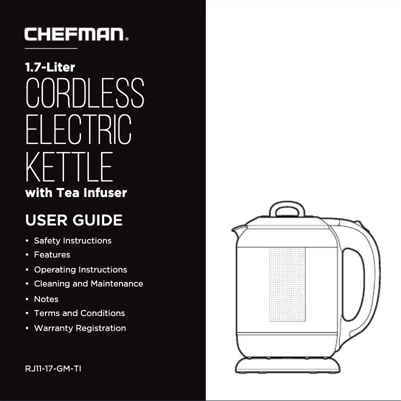 Page n°1 - Manuel utilisateur Chefman RJ11-17-GM-TI