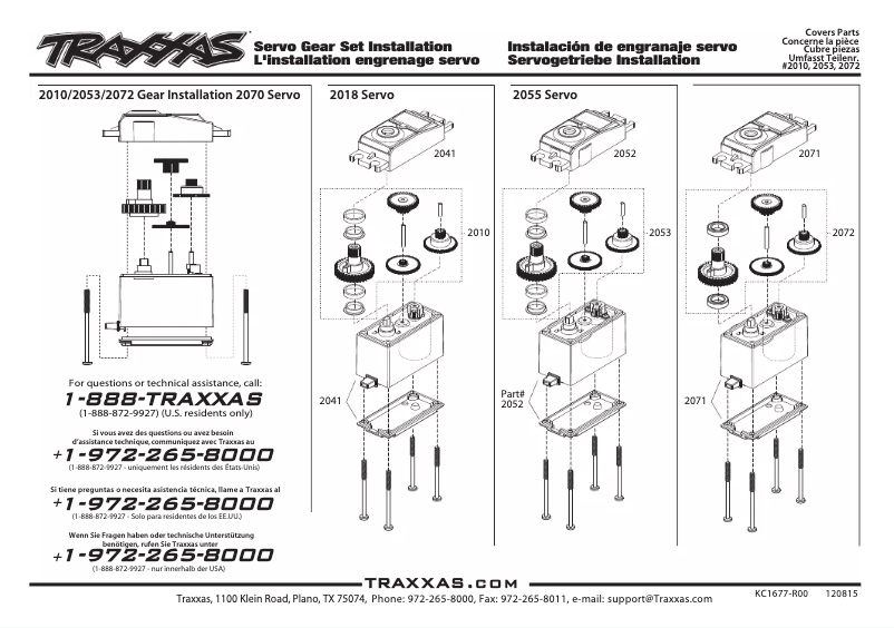 Page 1 de la notice Manuel utilisateur Traxxas Gear set