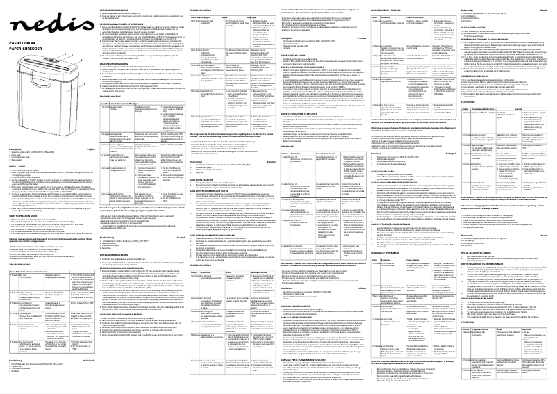 Page n°1 - Manuel utilisateur Nedis PASH112BKA4