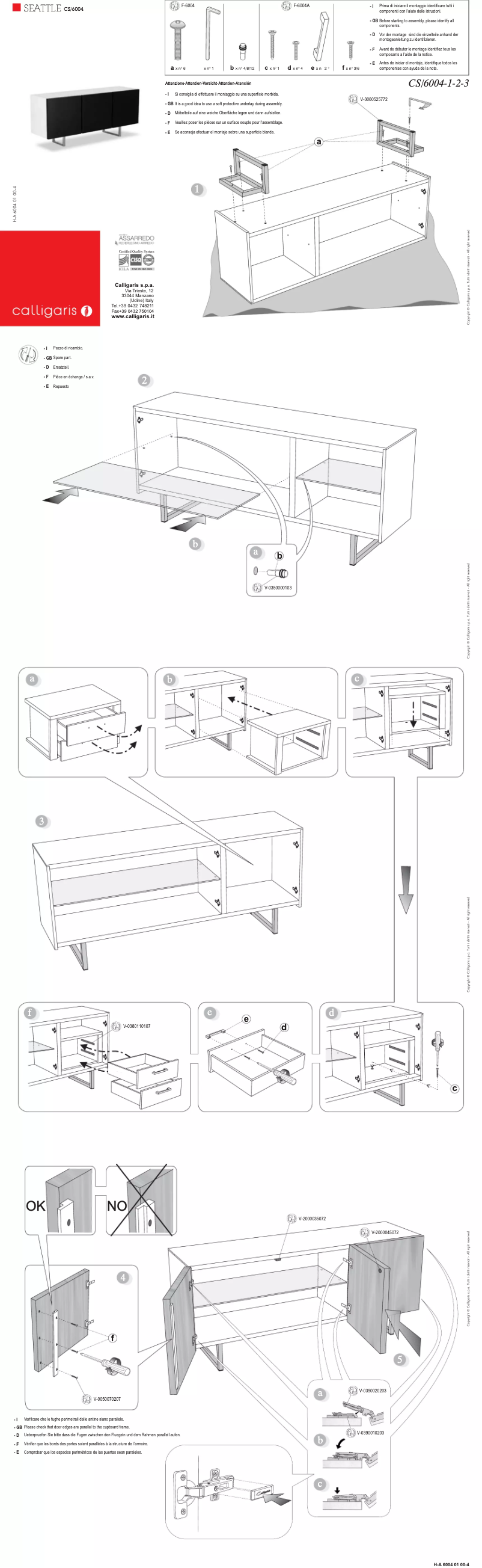 Image de la première page du manuel de l'appareil SEATTLE