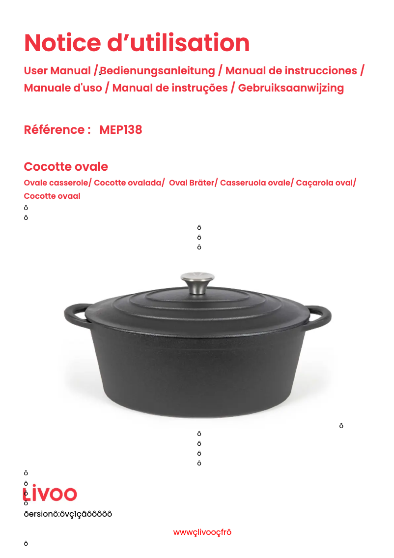Página 1 del manual Manual de usuario Livoo MEP138