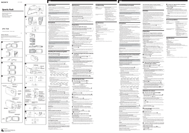 Page 1 de la notice Manuel utilisateur Sony SPK-THB
