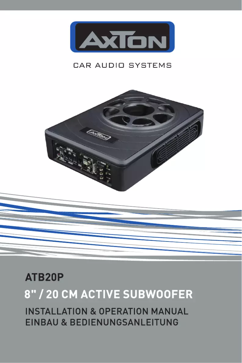 Page 1 de la notice Manuel utilisateur Axton ATB20P