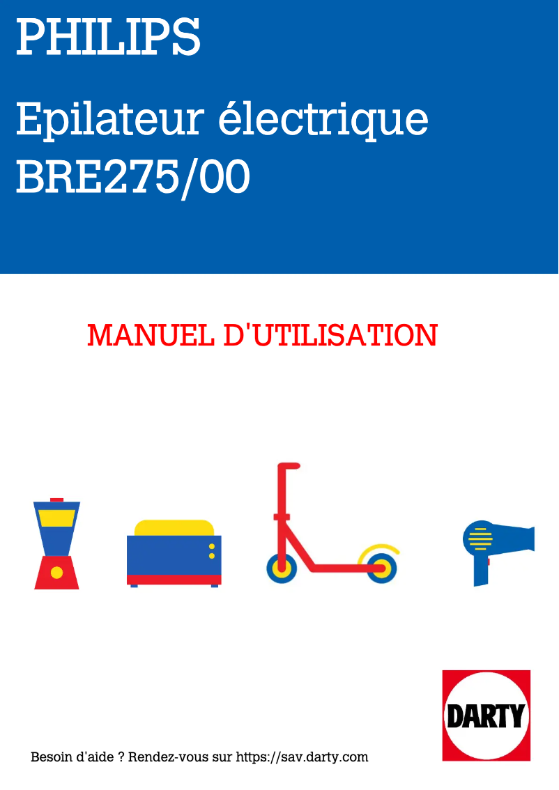 Page n°1 - Manuel utilisateur Philips Satinelle Essential BRE275