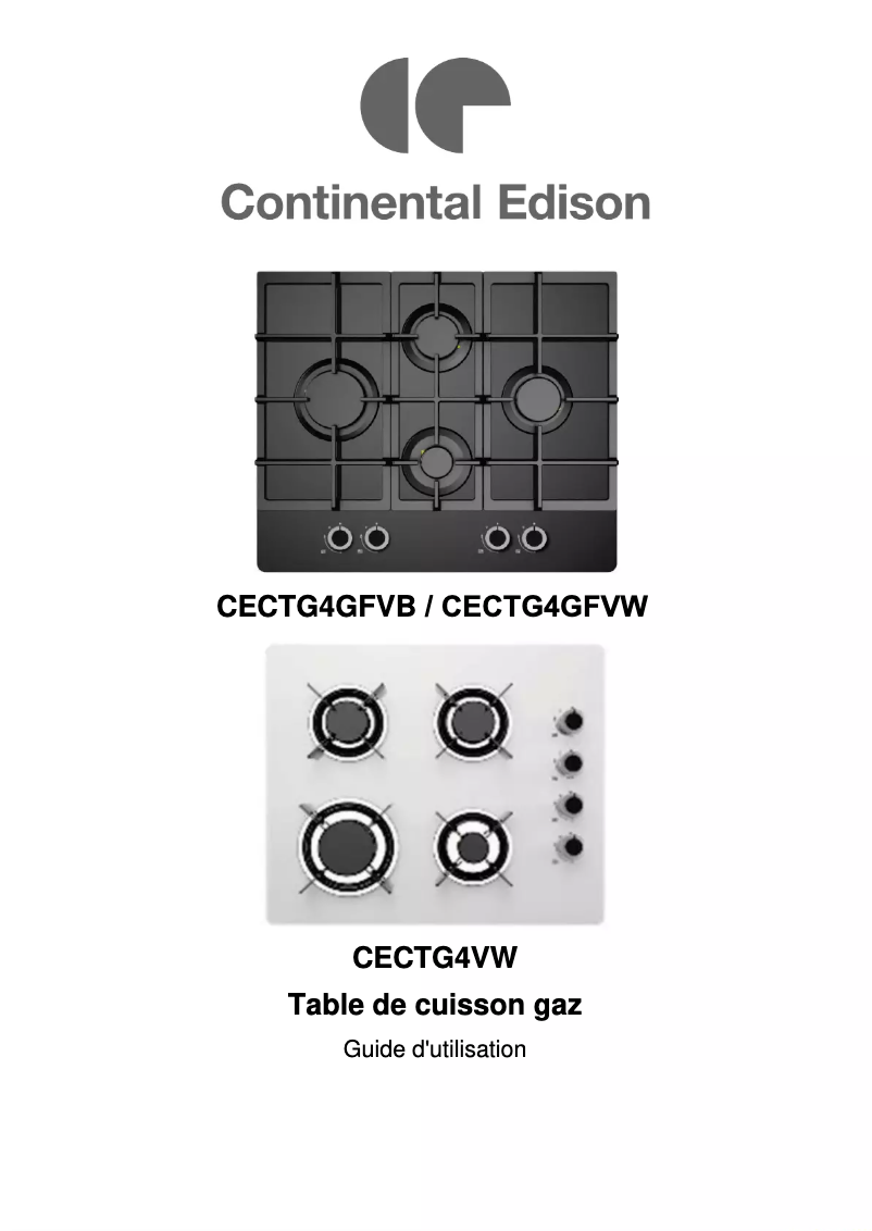 Image de la première page du manuel de l'appareil CECTG4GFVW