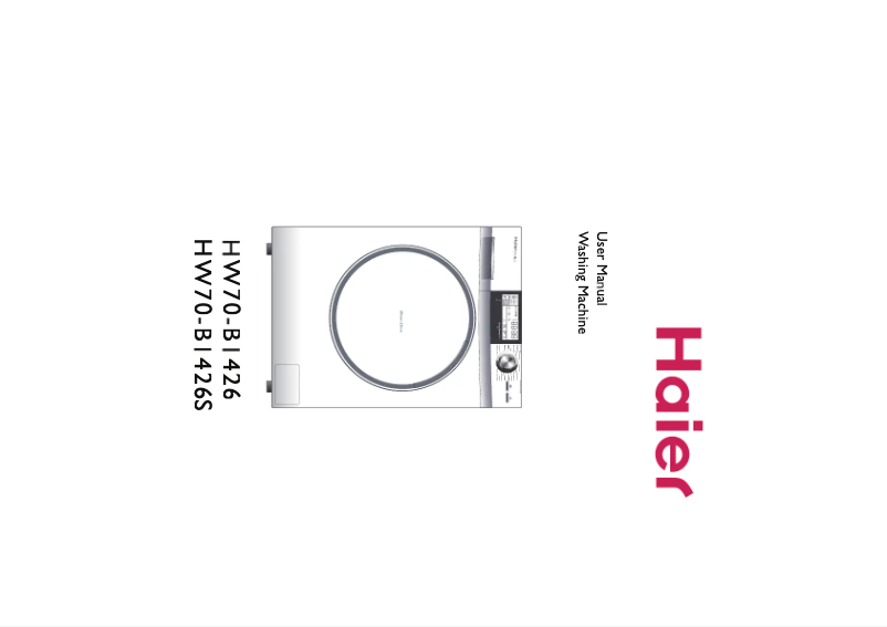Page n°1 - Manuel utilisateur Haier HW70-B1426S