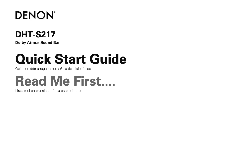 Image de la première page du manuel de l'appareil DHT-S217