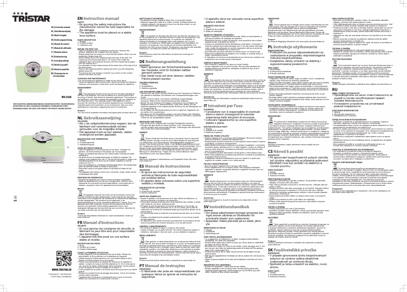 Image de la première page du manuel de l'appareil WG-2428