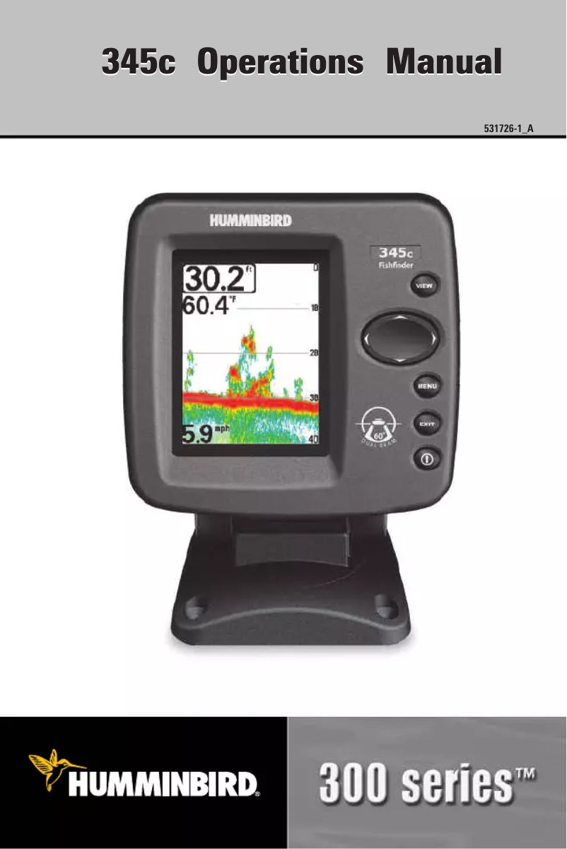 Page 1 de la notice Manuel utilisateur Humminbird 345C