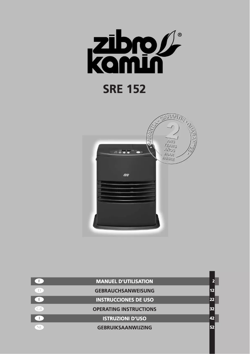 Página 1 del manual Manual de usuario Zibro Kamin SRE 152