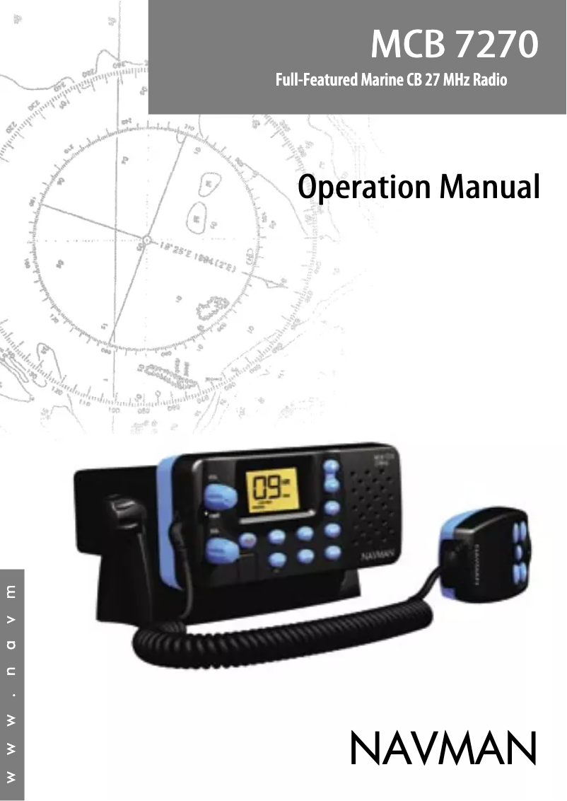 Page n°1 - Manuel utilisateur Navman MCB 7270