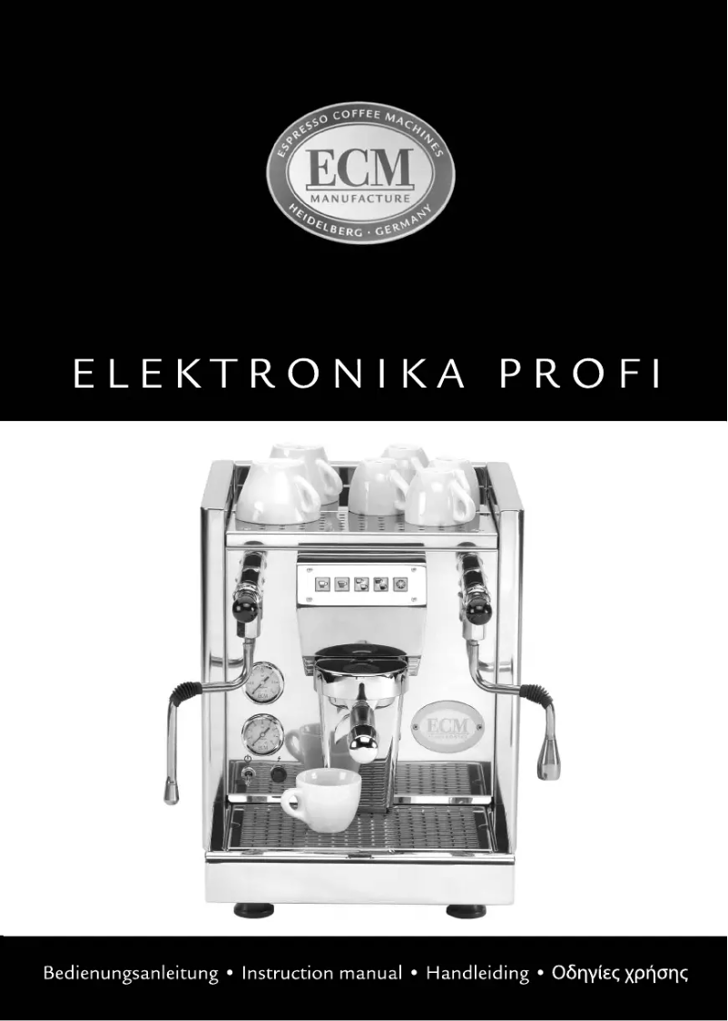 Page n°1 - Manuel utilisateur ECM Elektronika Profi