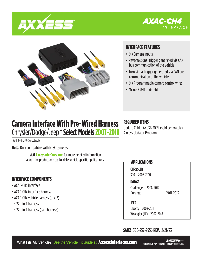 Página 1 del manual Ficha técnica AXESS AXAC-CH4