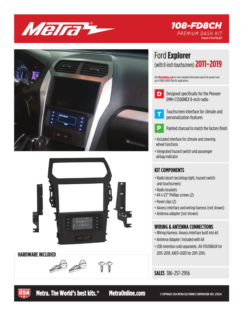 Page 1 de la notice Fiche technique AXESS 108-FD8CH