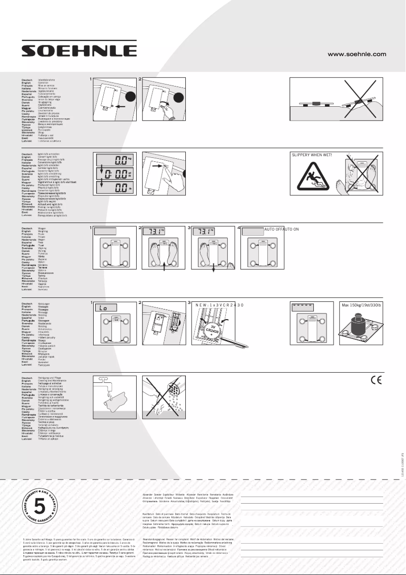 Page 1 de la notice Manuel utilisateur Soehnle Piano