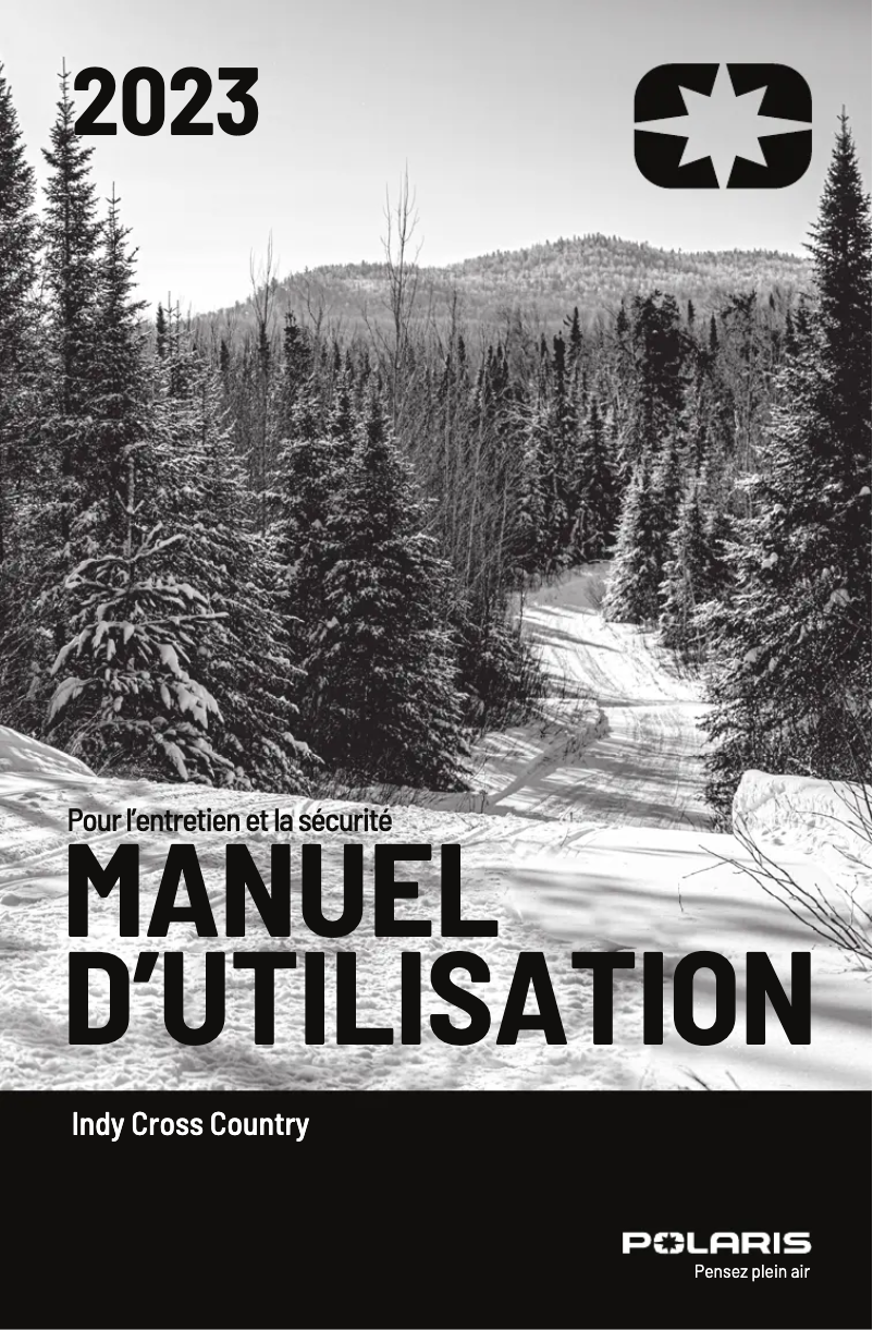 Image de la première page du manuel de l'appareil Indy Cross Country (2023)