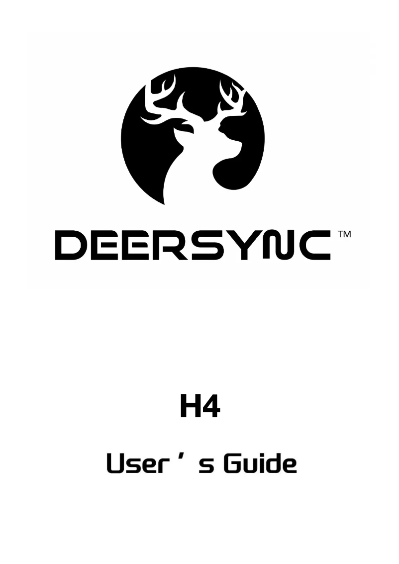Page n°1 - Manuel utilisateur DEERSYNC H4