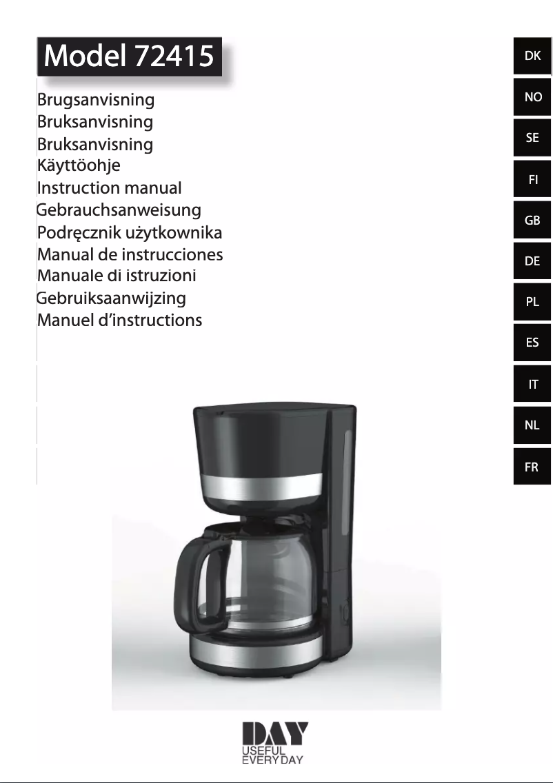 Page 1 de la notice Manuel utilisateur Day 72415
