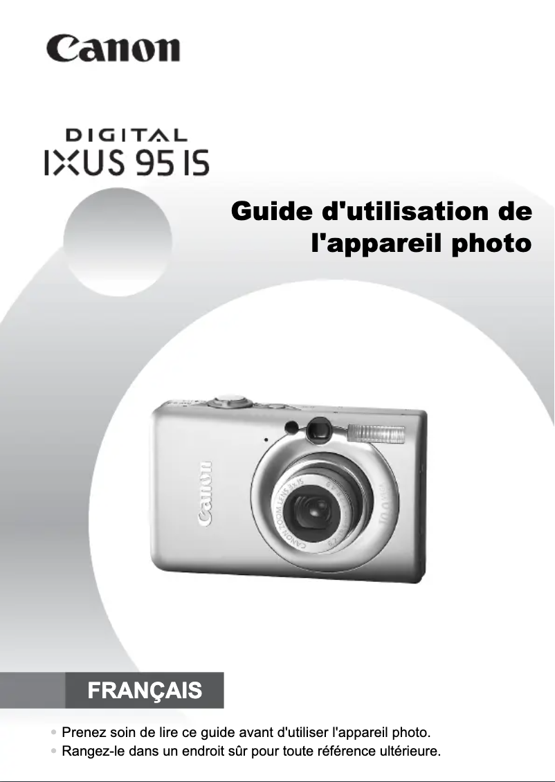Page n°1 - Manuel utilisateur Canon Digital IXUS 95 IS
