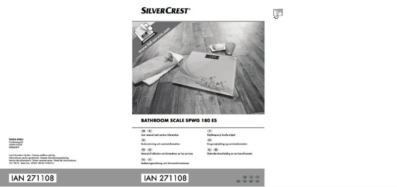 Page n°1 - Manuel utilisateur SilverCrest SPWG 180 E5