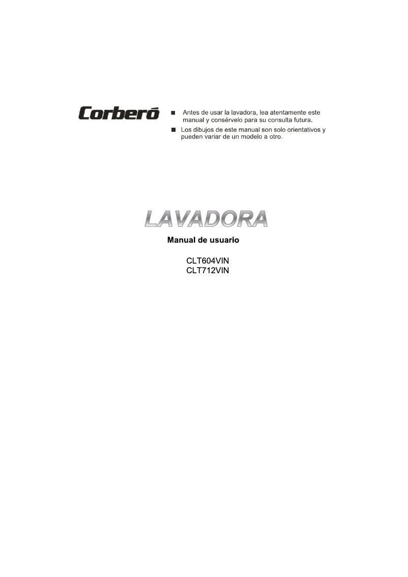 Page 1 de la notice Manuel utilisateur Corbero CLT604VIN