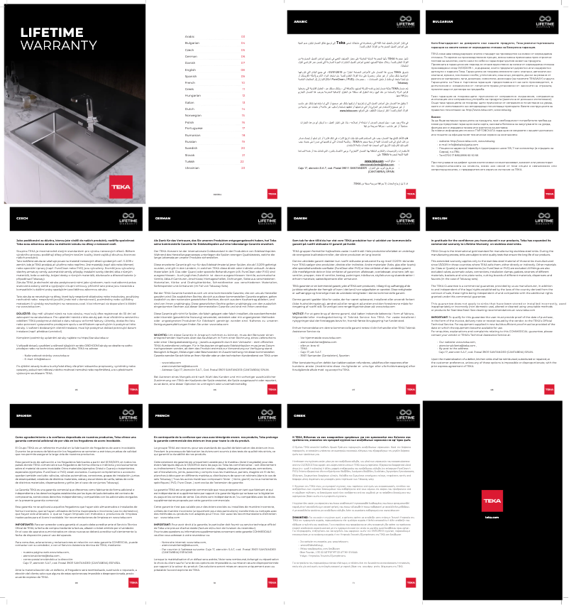 Page 1 de la notice Mode d'emploi Teka TU 34.18-L