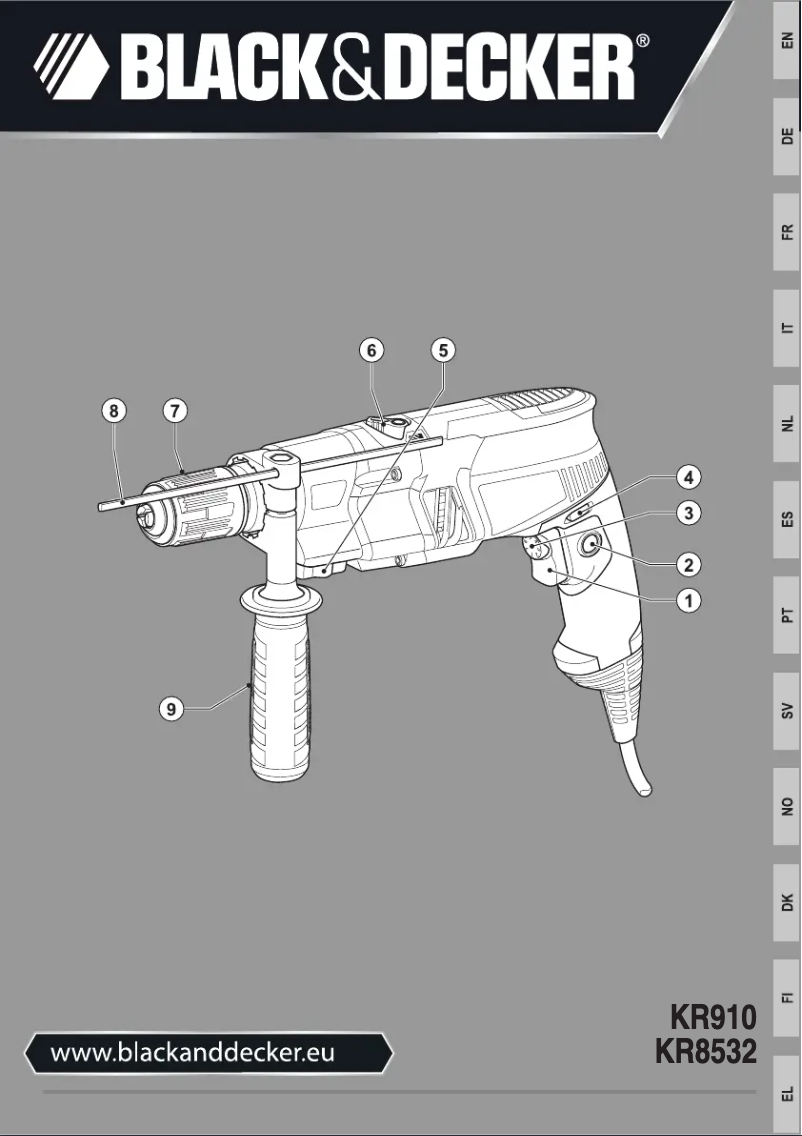 Page 1 de la notice Manuel utilisateur Black & Decker KR910