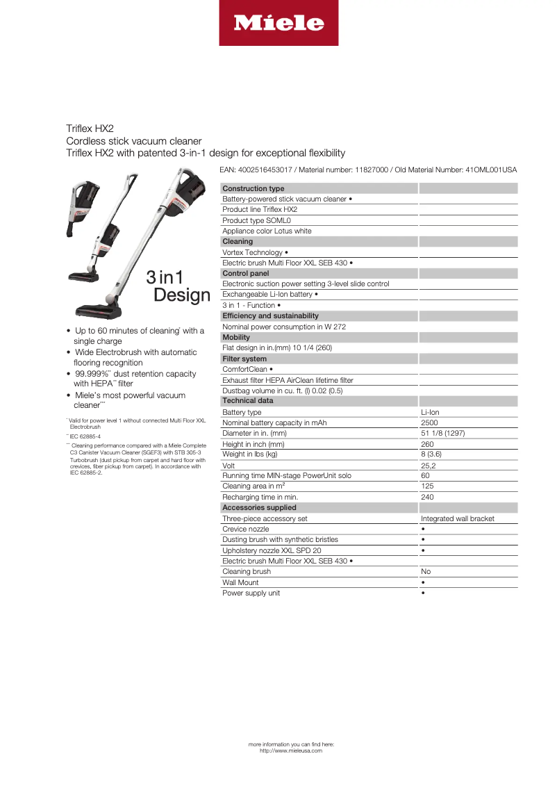 Image de la première page du manuel de l'appareil Triflex HX2 Lotus