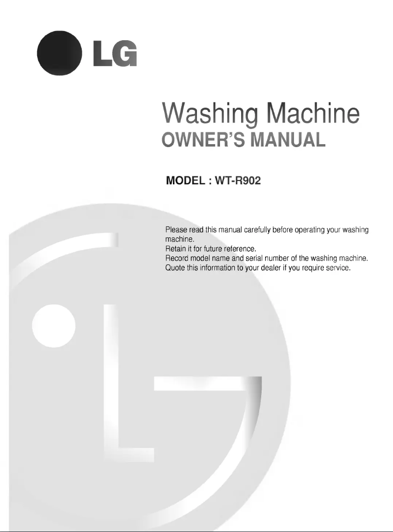 Image de la première page du manuel de l'appareil WT-R902
