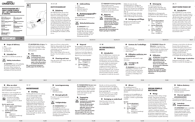 Page n°1 - Manuel utilisateur Crelando HG06256F