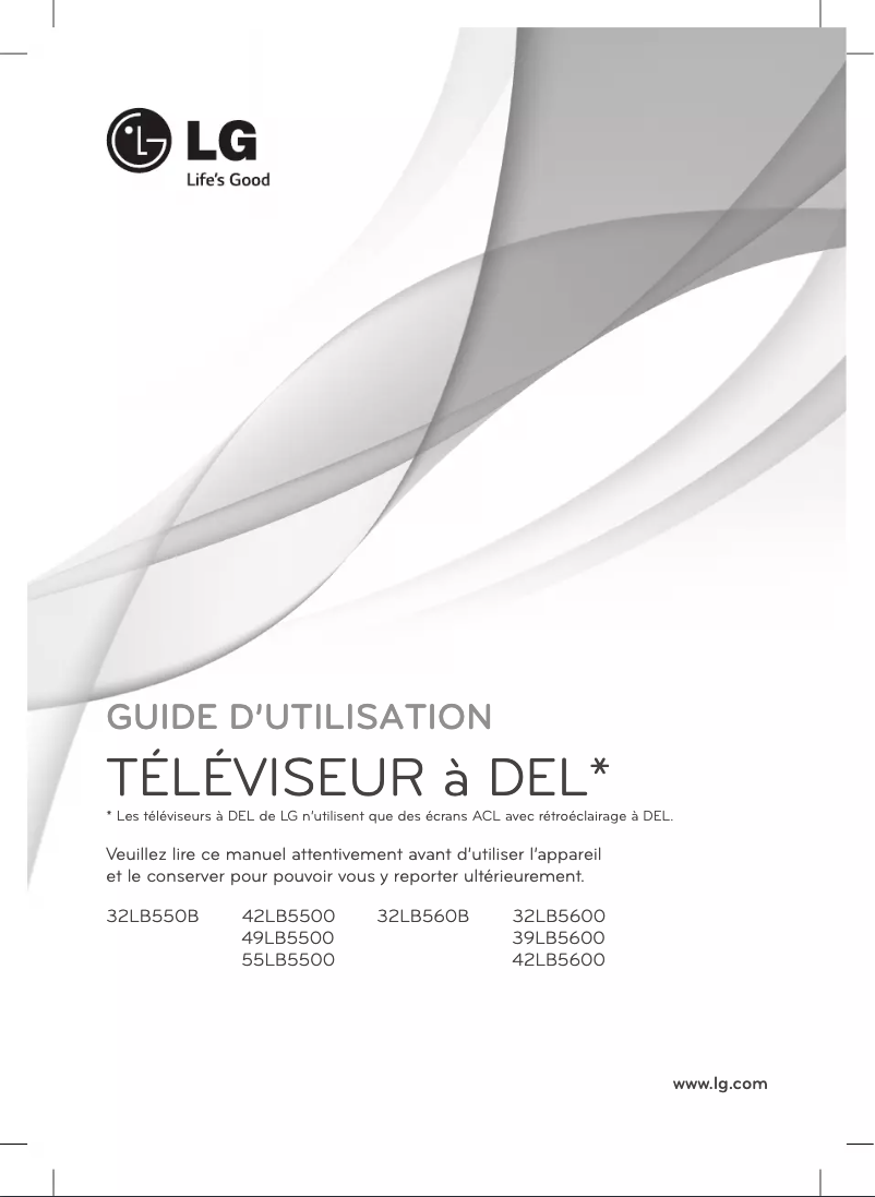 Image de la première page du manuel de l'appareil 32LB550B