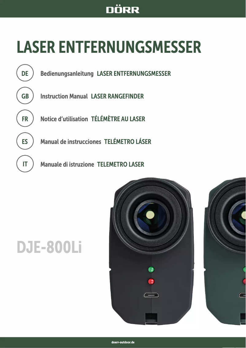 Página 1 del manual Manual de usuario Dörr DJE-800Li