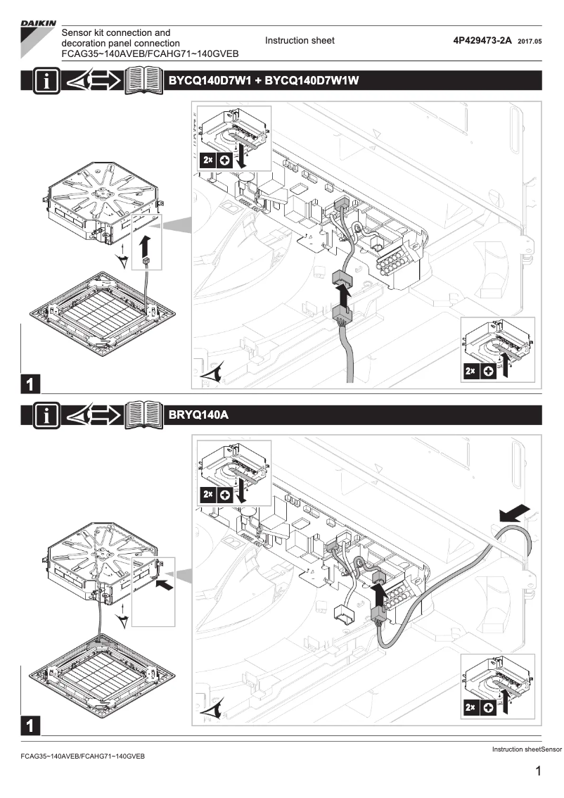 Página 1 del manual Manual de usuario Daikin BYCQ140D