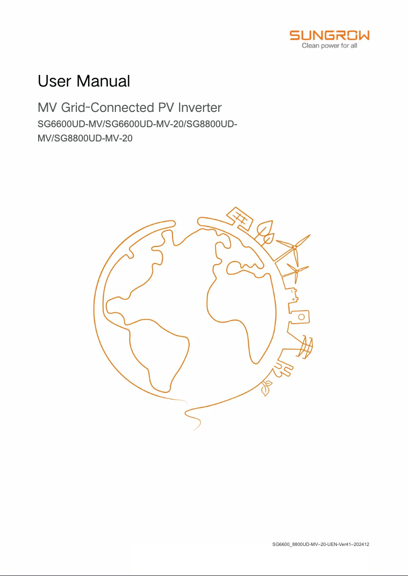 Image de la première page du manuel de l'appareil SG8800UD-MV