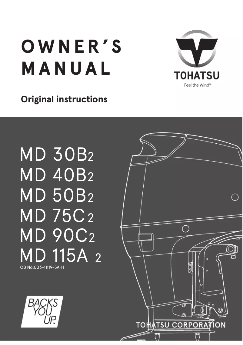 Page 1 de la notice Manuel utilisateur Tohatsu MD50B2
