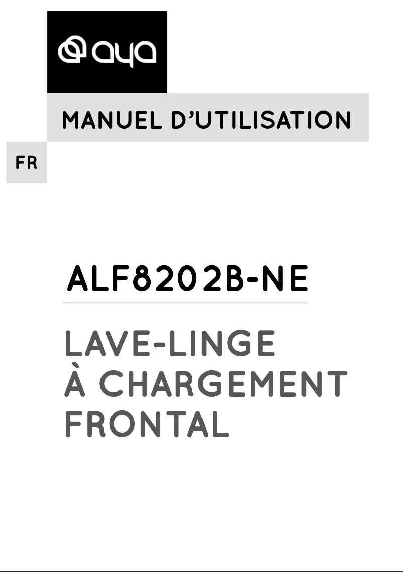 Image de la première page du manuel de l'appareil ALF8202B